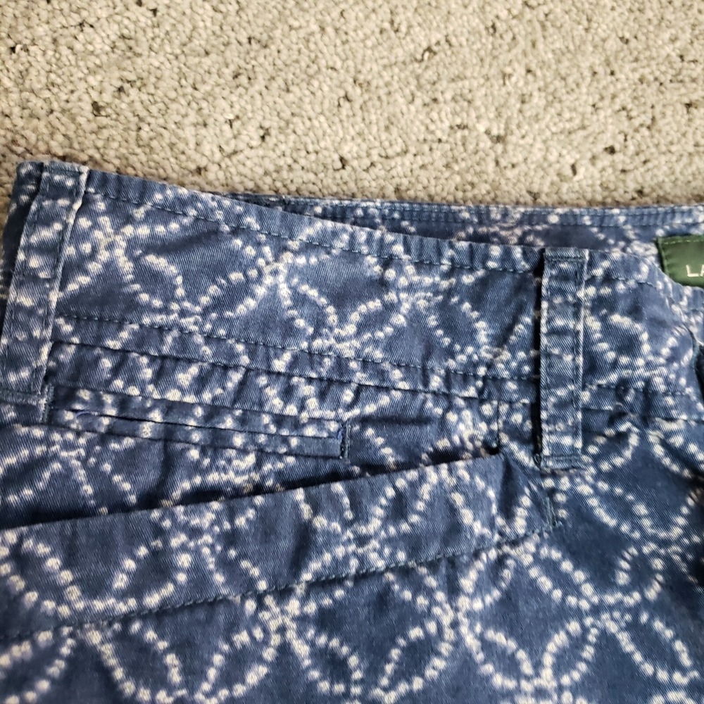 Lauren Ralph Lauren Shorts Womens Size 8 Blue Zip Up 6 inch Drawstring Preppy - Picture 8 of 10